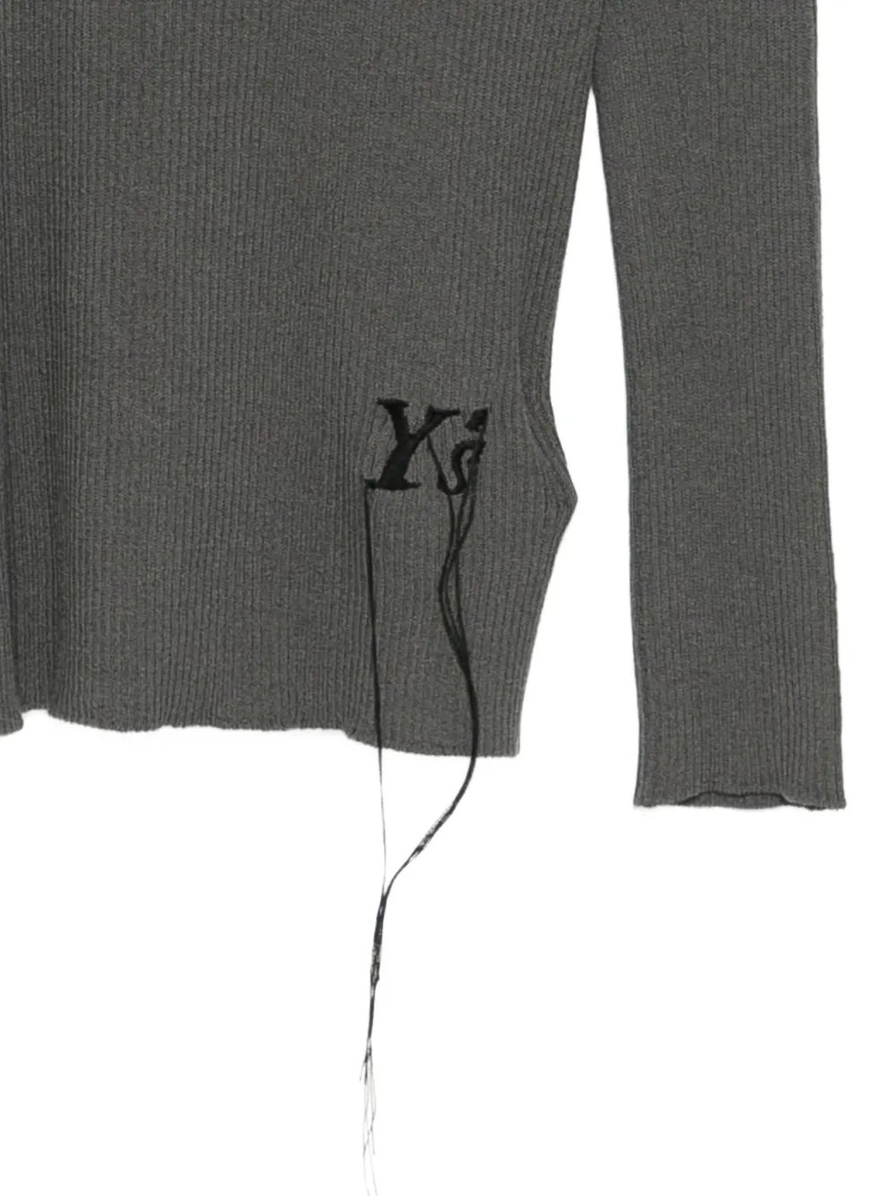 Y's Top met geborduurd logo Grijs