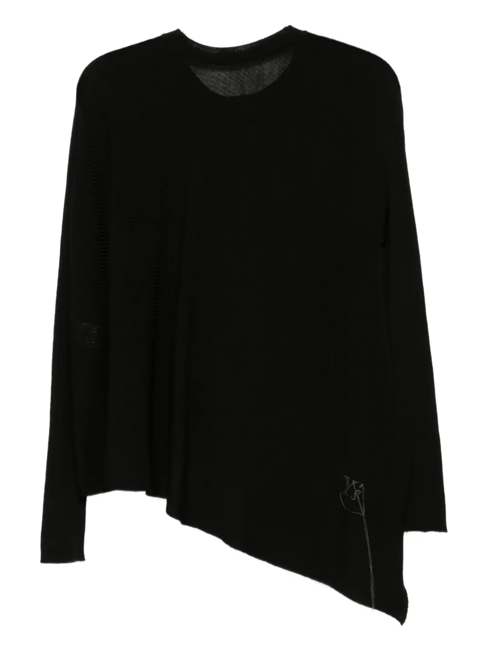 Y's Asymmetric Cardigan In Black
