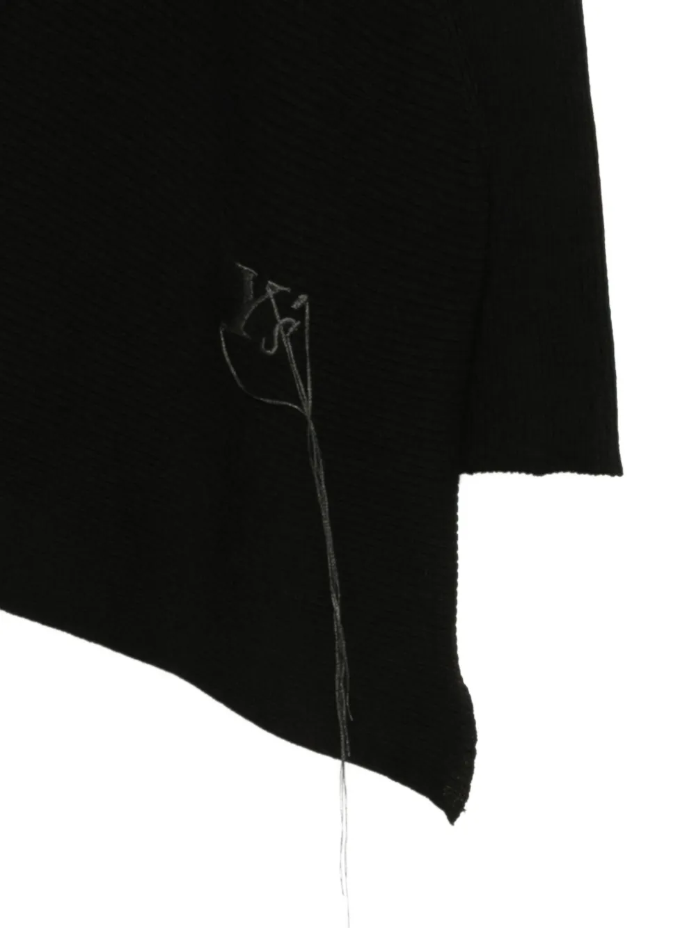 Y's Asymmetric Cardigan In Black