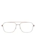 Lindberg pilot-frame titanium glasses - Brown