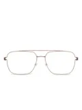 Lindberg pilot-frame titanium glasses - Brown