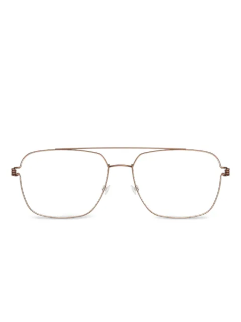 Lindberg pilot-frame titanium glasses