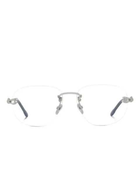Fred round-frame rimless glasses