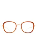 Mykita Alin square-frame clear-lens glasses - Gold