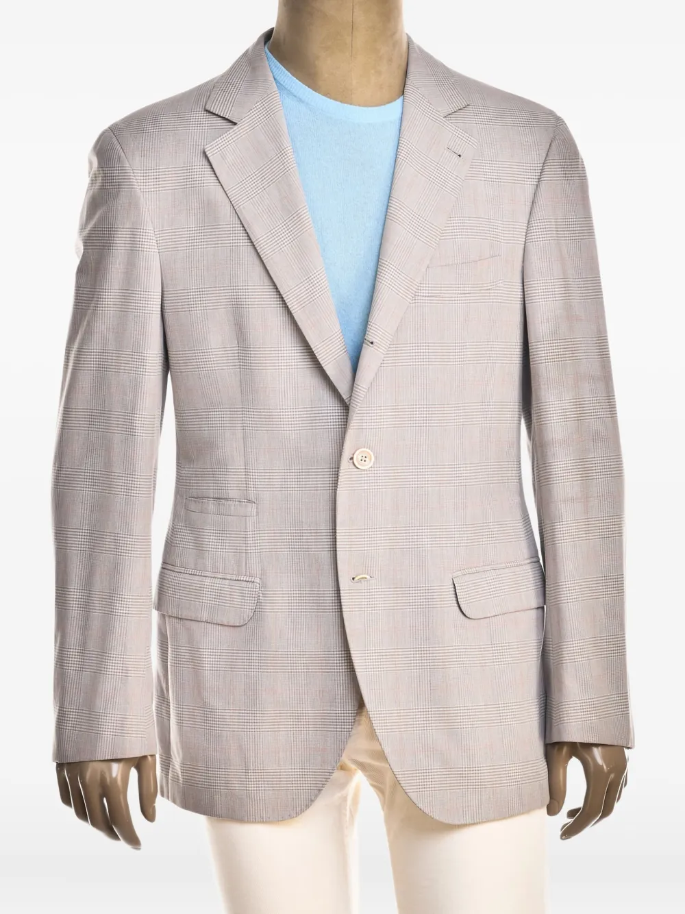 Brunello Cucinelli checked-pattern blazer | Grey | Image 1
