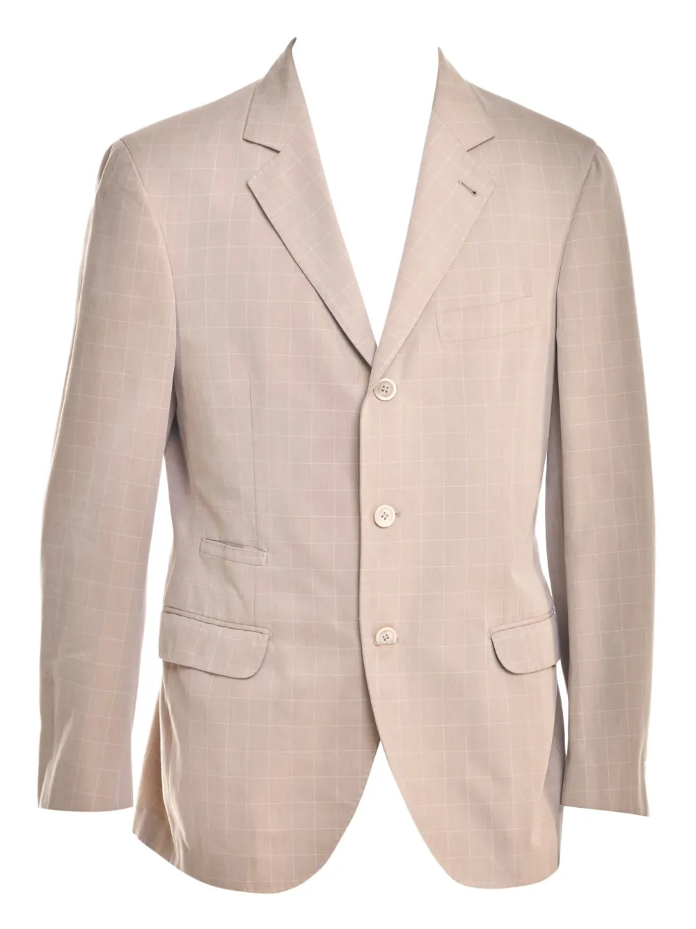 Brunello Cucinelli checked-pattern single-breasted blazer Roze