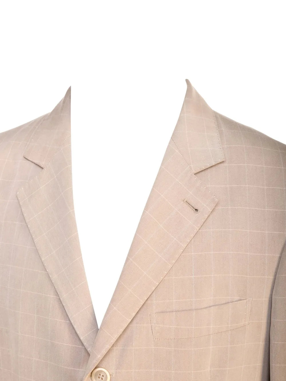 Brunello Cucinelli checked-pattern single-breasted blazer Roze