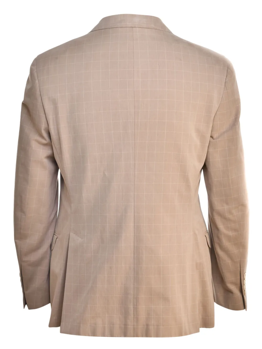 Brunello Cucinelli checked-pattern single-breasted blazer Roze