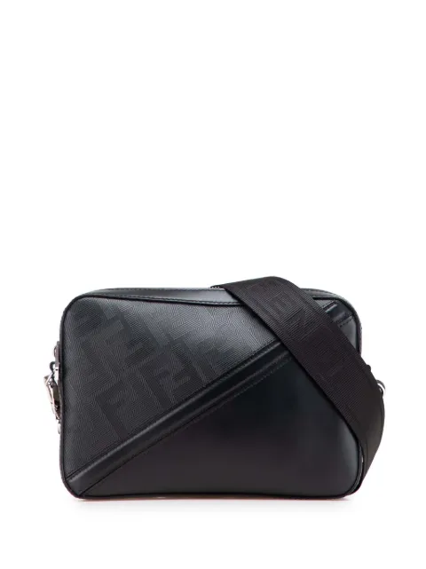 Fendi Pre-Owned 2010-2025 Zucca Shadow Calfskin Diagonal Camera Bag crossbody bag