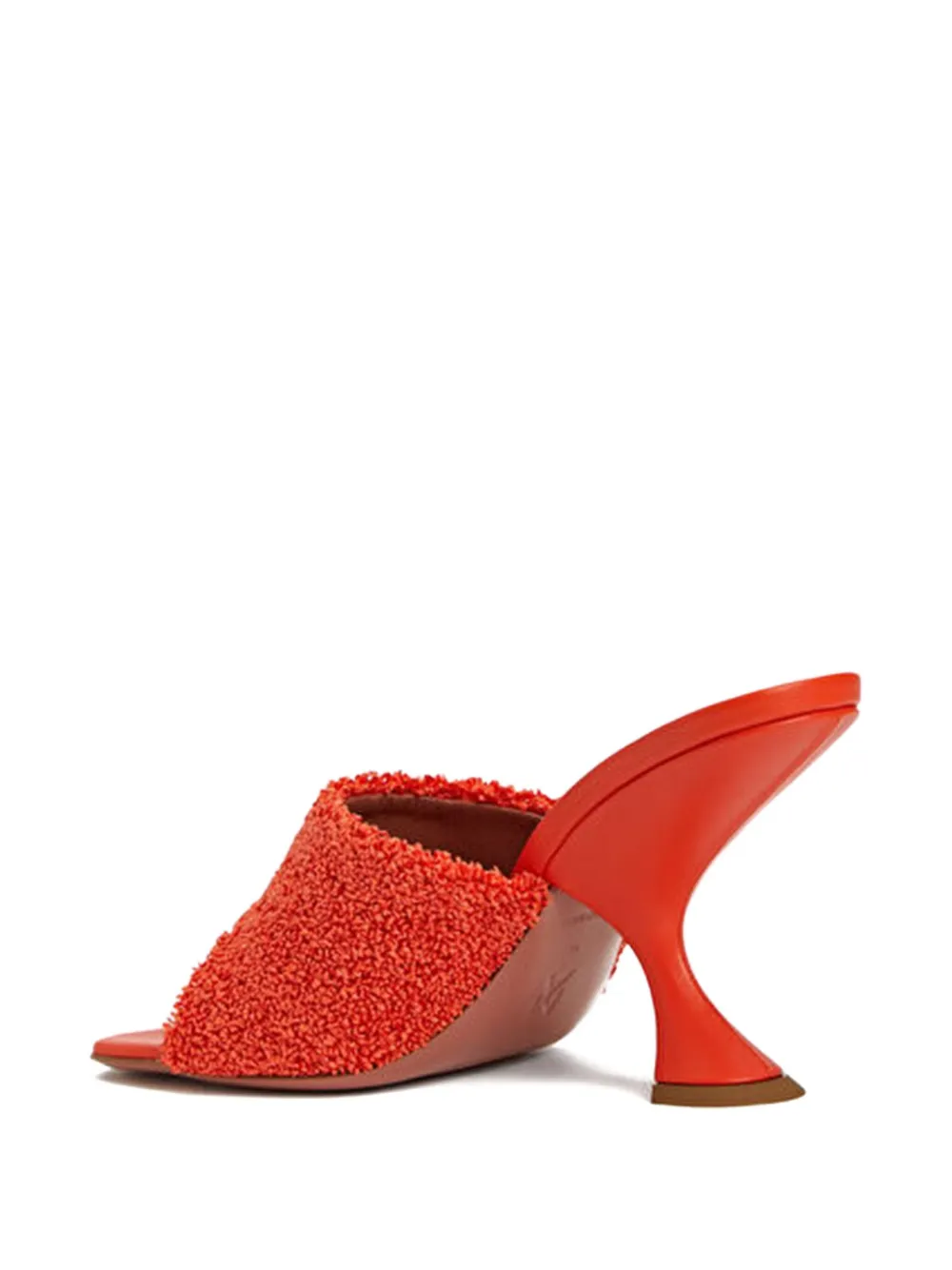 Amina Muaddi 90mm Taylor Sculpted-heel Sandals In Orange