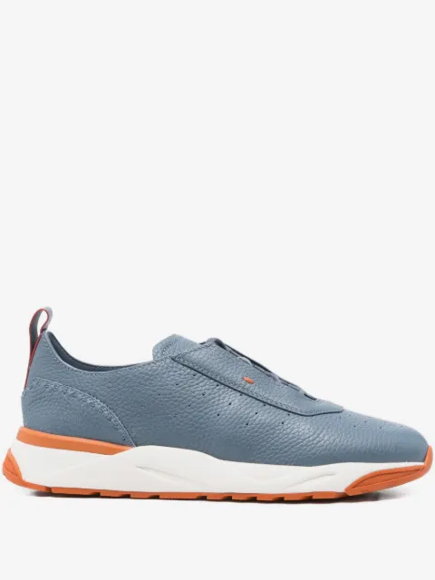 Santoni perforated-design leather sneakers