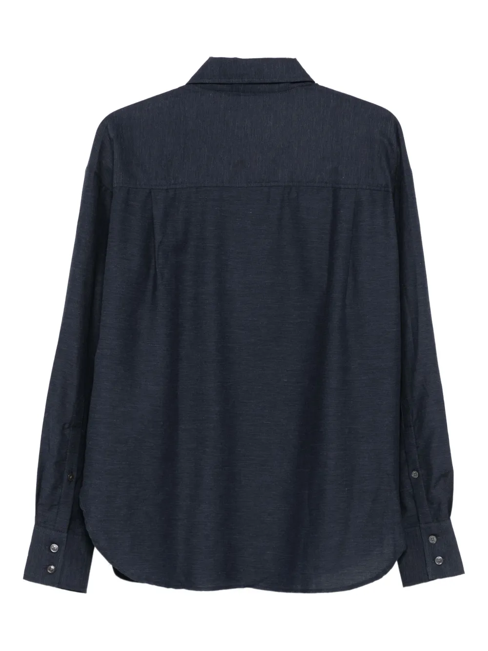 Closed long-sleeve shirt Blauw