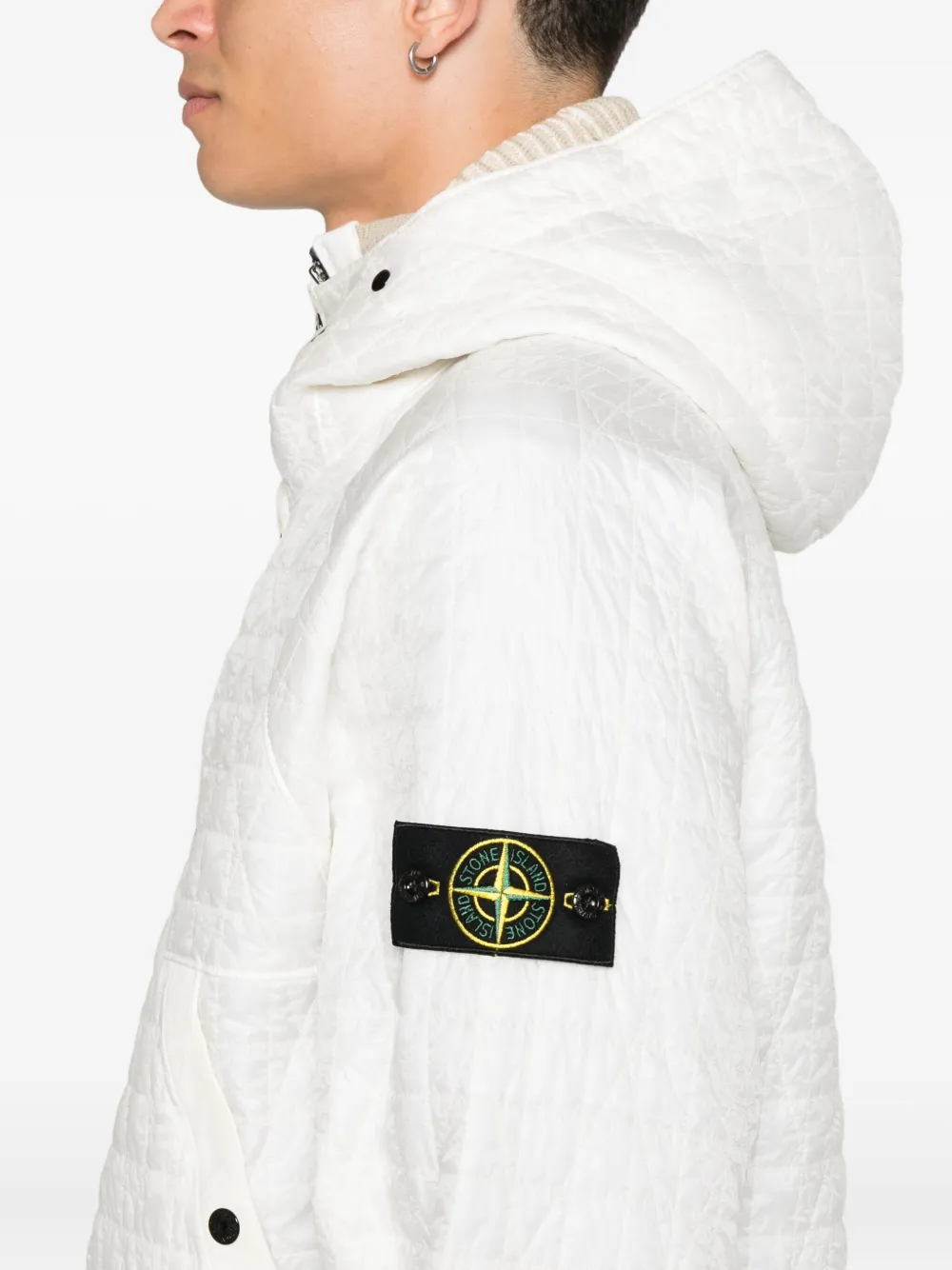 Stone Island Reps NY jack met gekreukeld-effect Beige