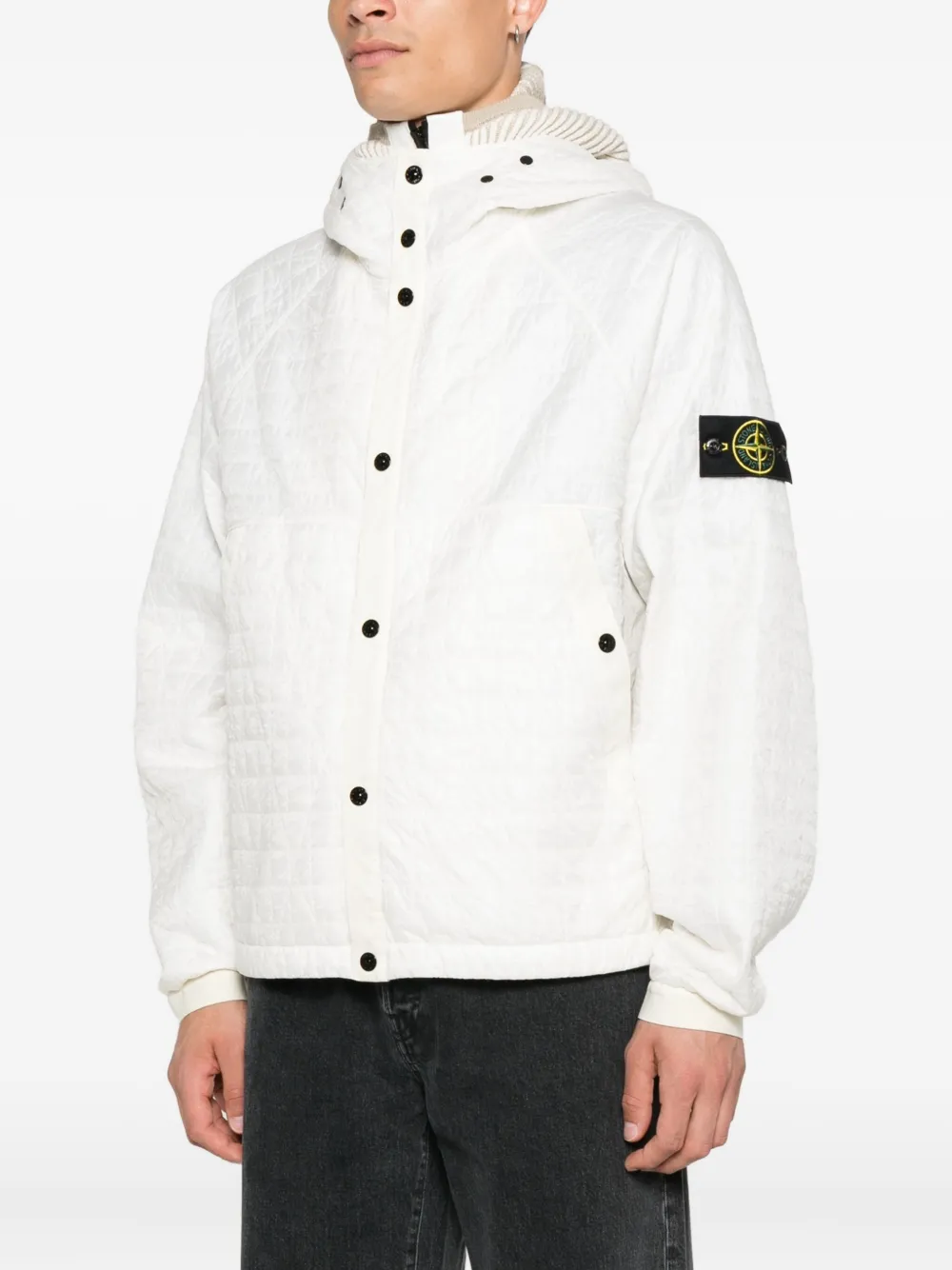 Stone Island Reps NY jack met gekreukeld-effect Beige