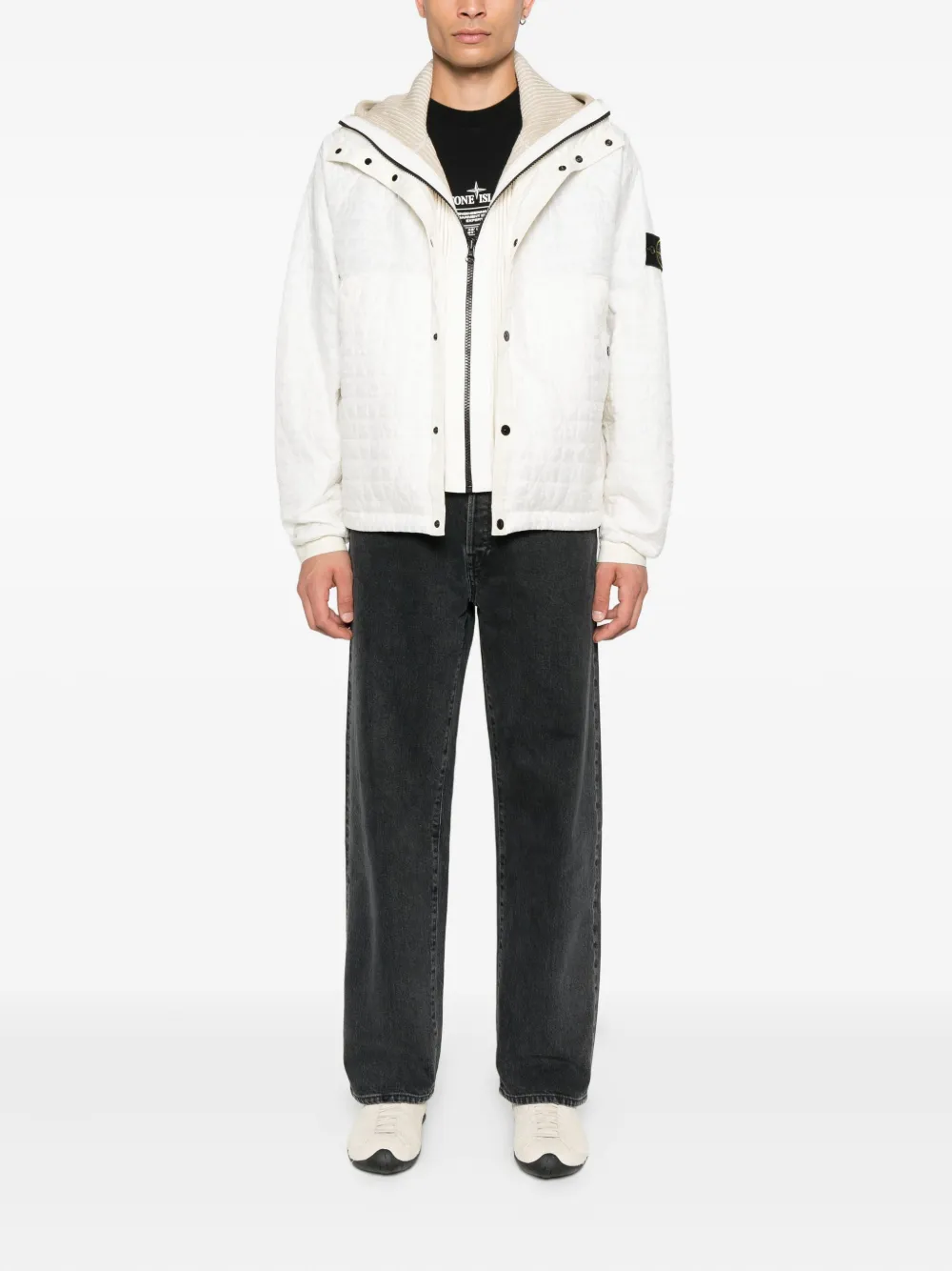 Stone Island Reps NY jack met gekreukeld-effect Beige