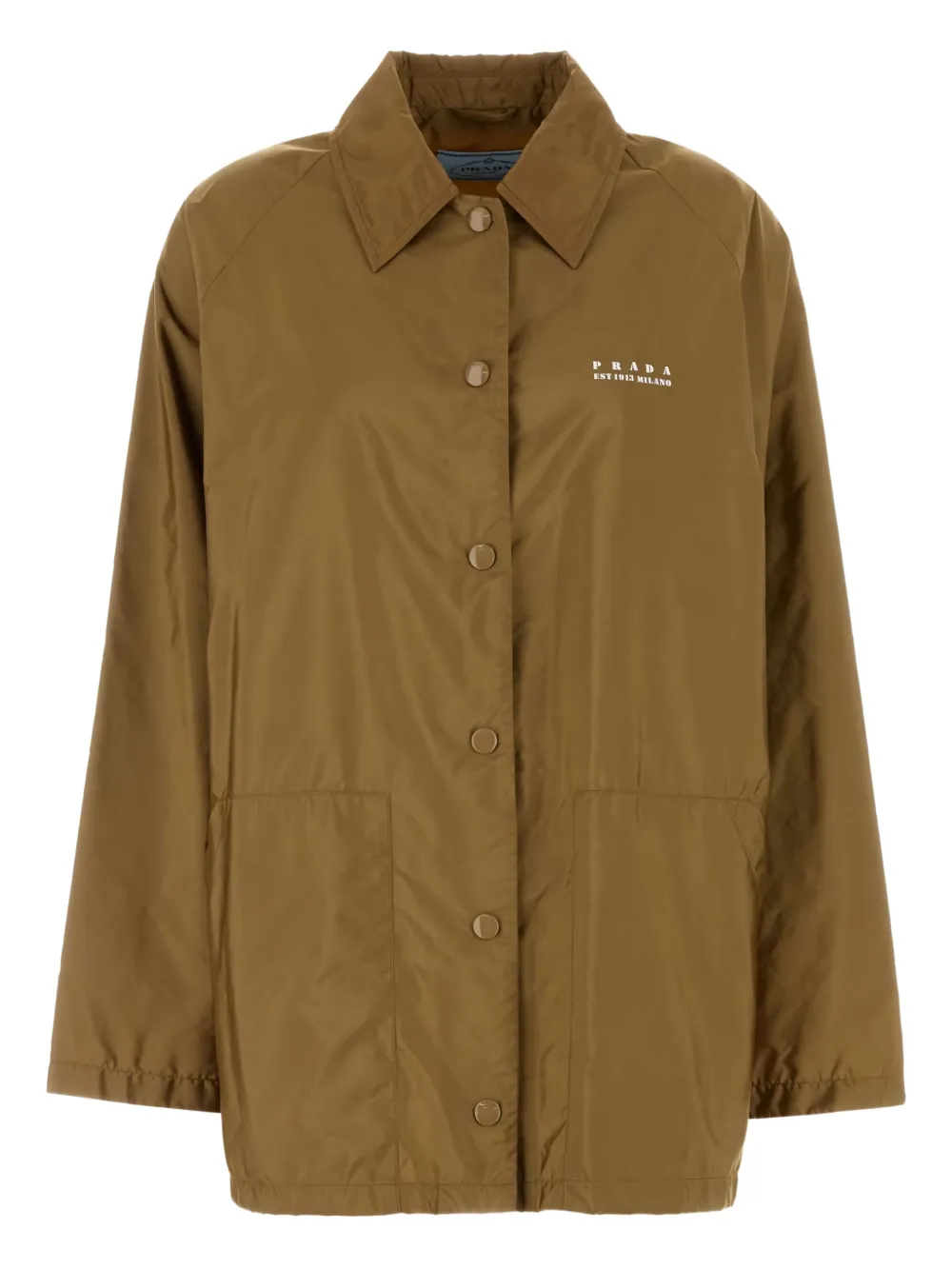 Prada logo-print buttoned jacket Bruin
