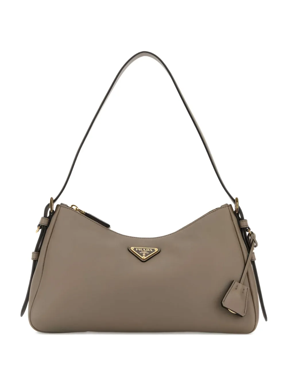 Prada medium Aimée leather zip shoulder bag Grijs