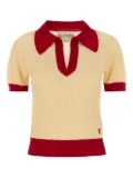 Valentino Garavani two-tone knitted polo shirt - Neutrals