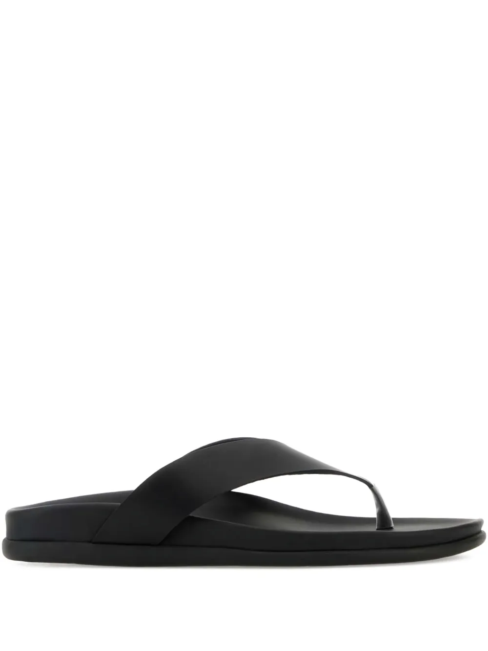 Ancient Greek Sandals Charys Leather Flat Sandals In Black