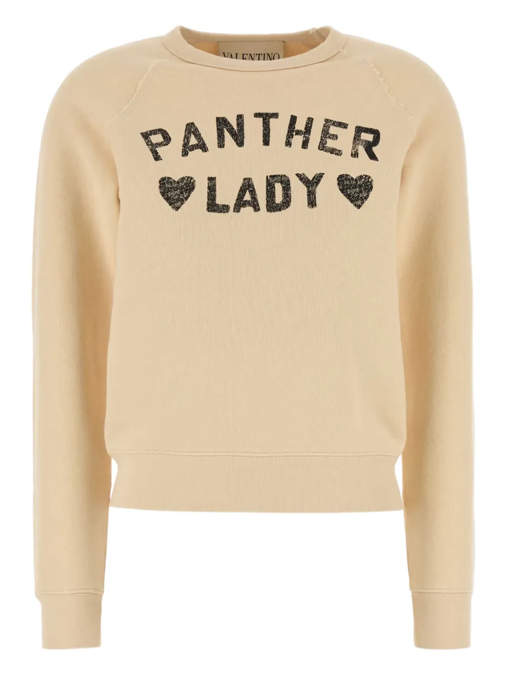 Valentino Garavani graphic-print cotton sweatshirt Beige