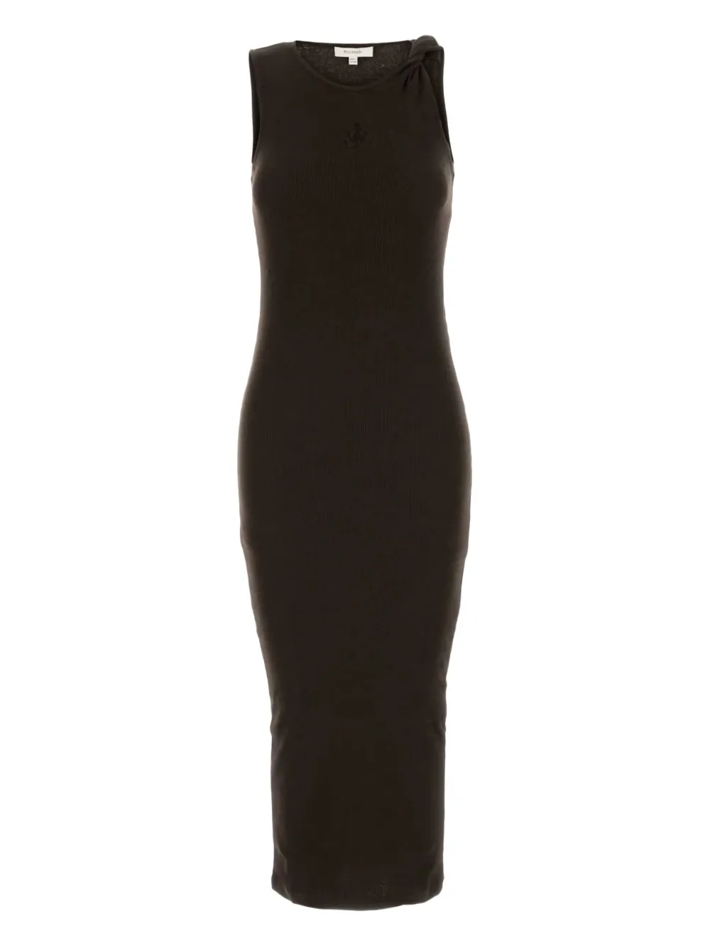 JW Anderson anchor-embellished twisted-strap dress Zwart