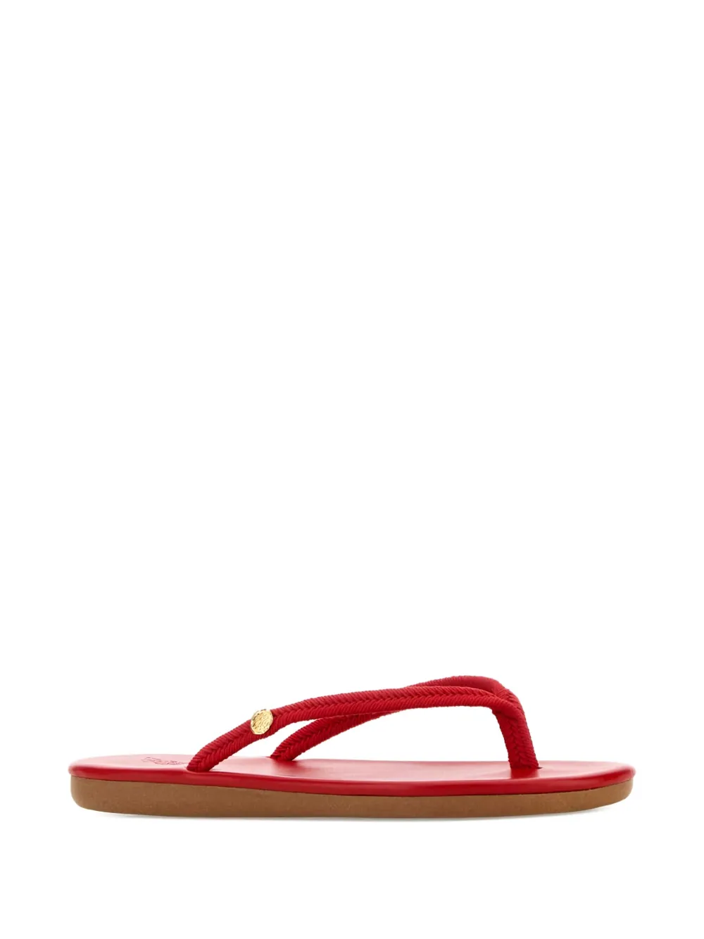 Ancient Greek Sandals Saionara Thong Slippers In Red