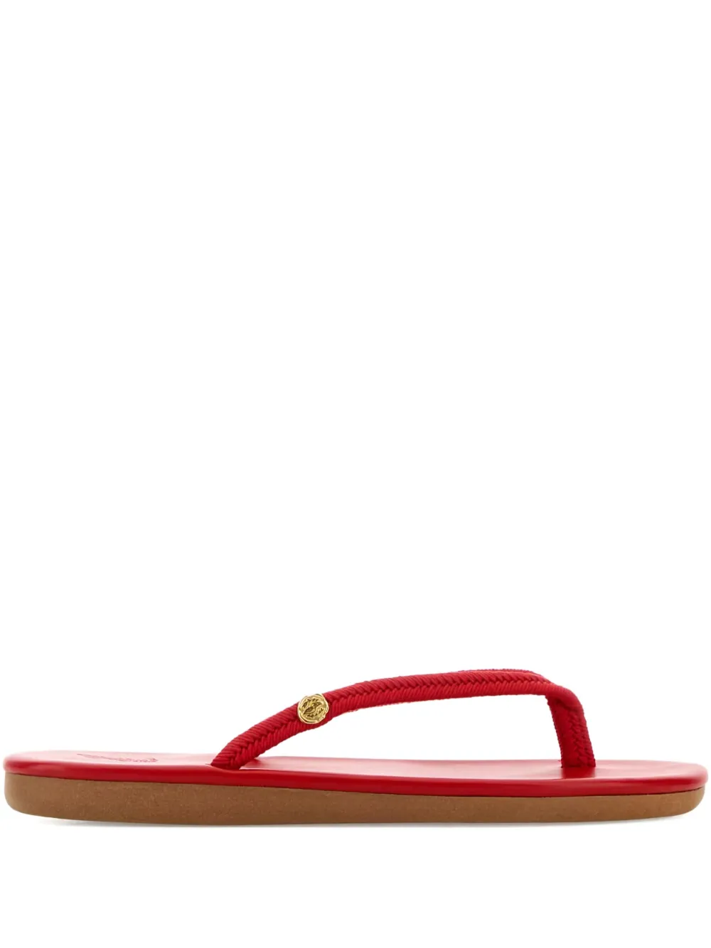 Ancient Greek Sandals Saionara Thong Slippers In Red