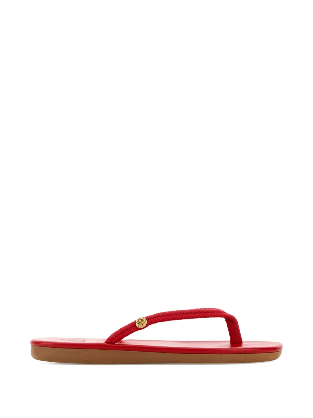 Ancient Greek Sandals Saionara Thong Slippers In Red