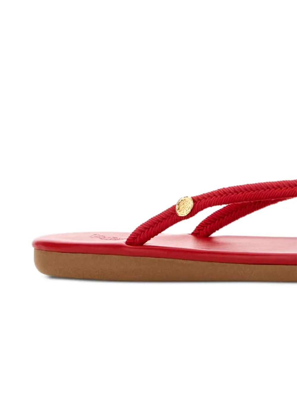 Ancient Greek Sandals Saionara Thong Slippers In Red