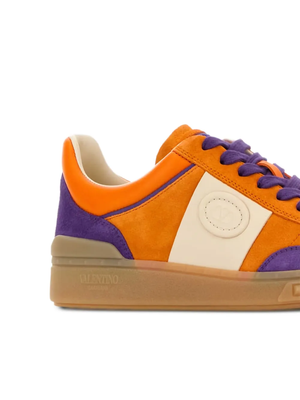 Valentino Garavani Upvillage Crosta suede-leather sneakers Orange