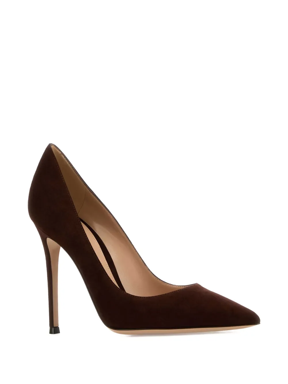 Gianvito Rossi 105mm Gianvito 105 suede pointed-toe pumps Brown