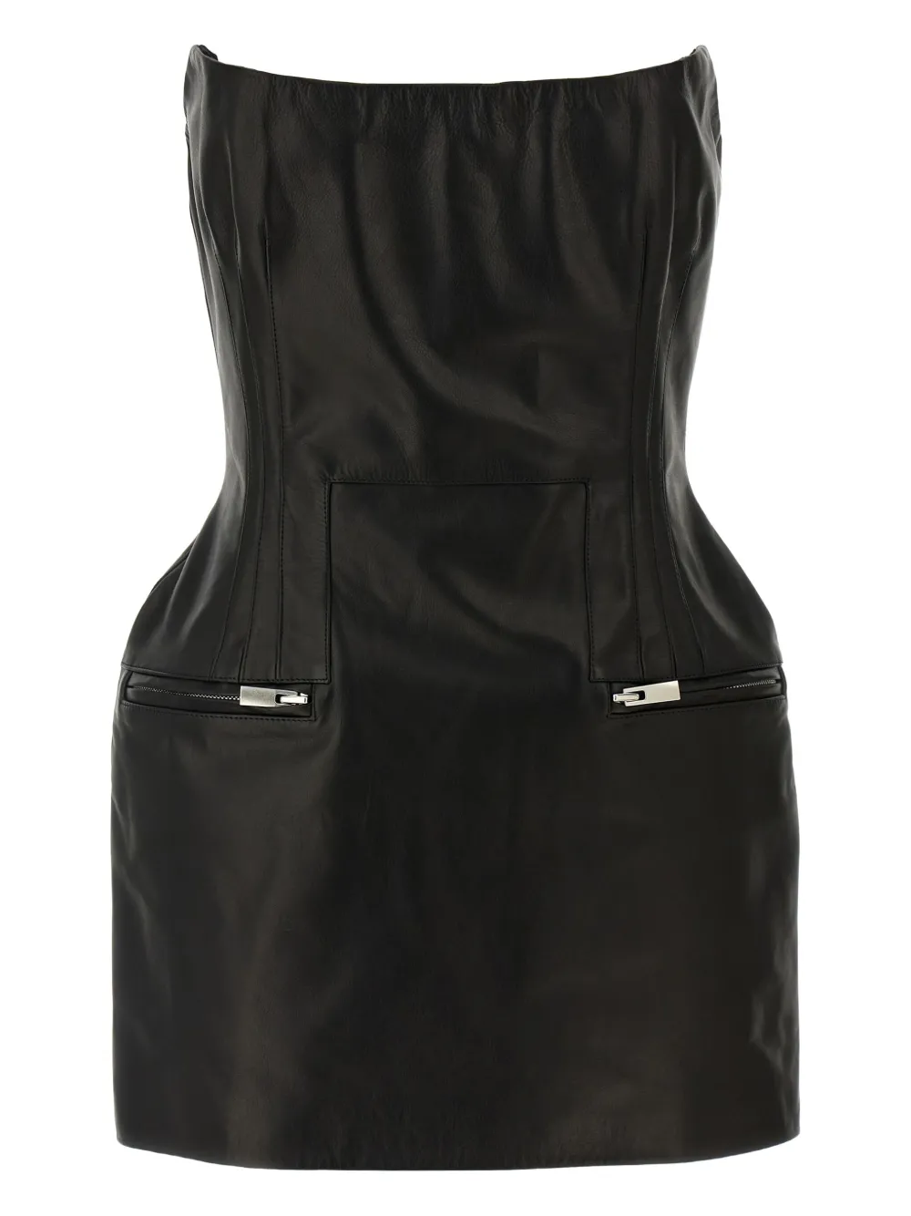 Magda Butrym off-shoulder corset-style mini dress - ブラック Magda Butrym off-shoulder corset-style mini dress - ブラック