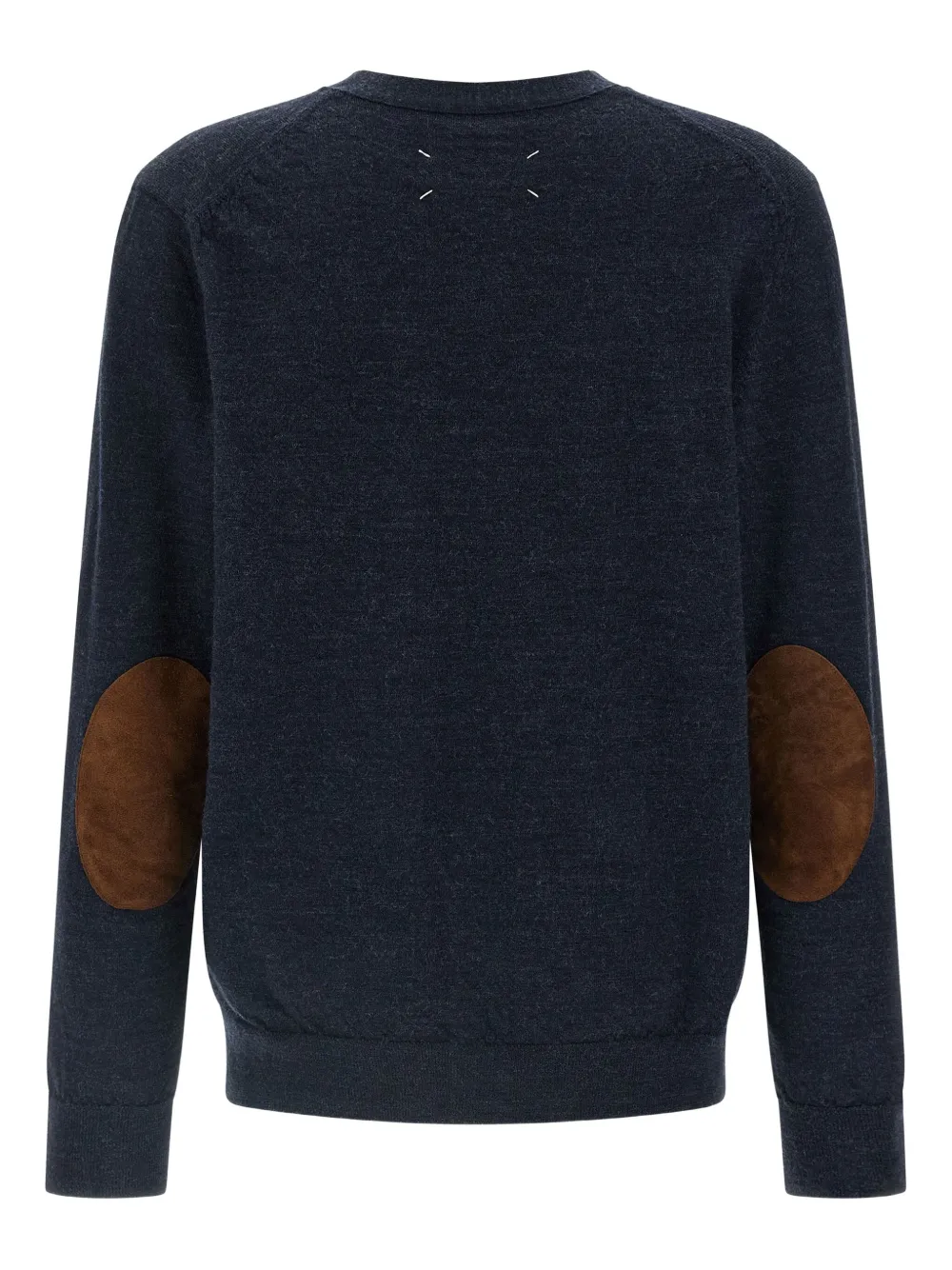Maison Margiela Vest met elleboogpatch en V-hals Blauw