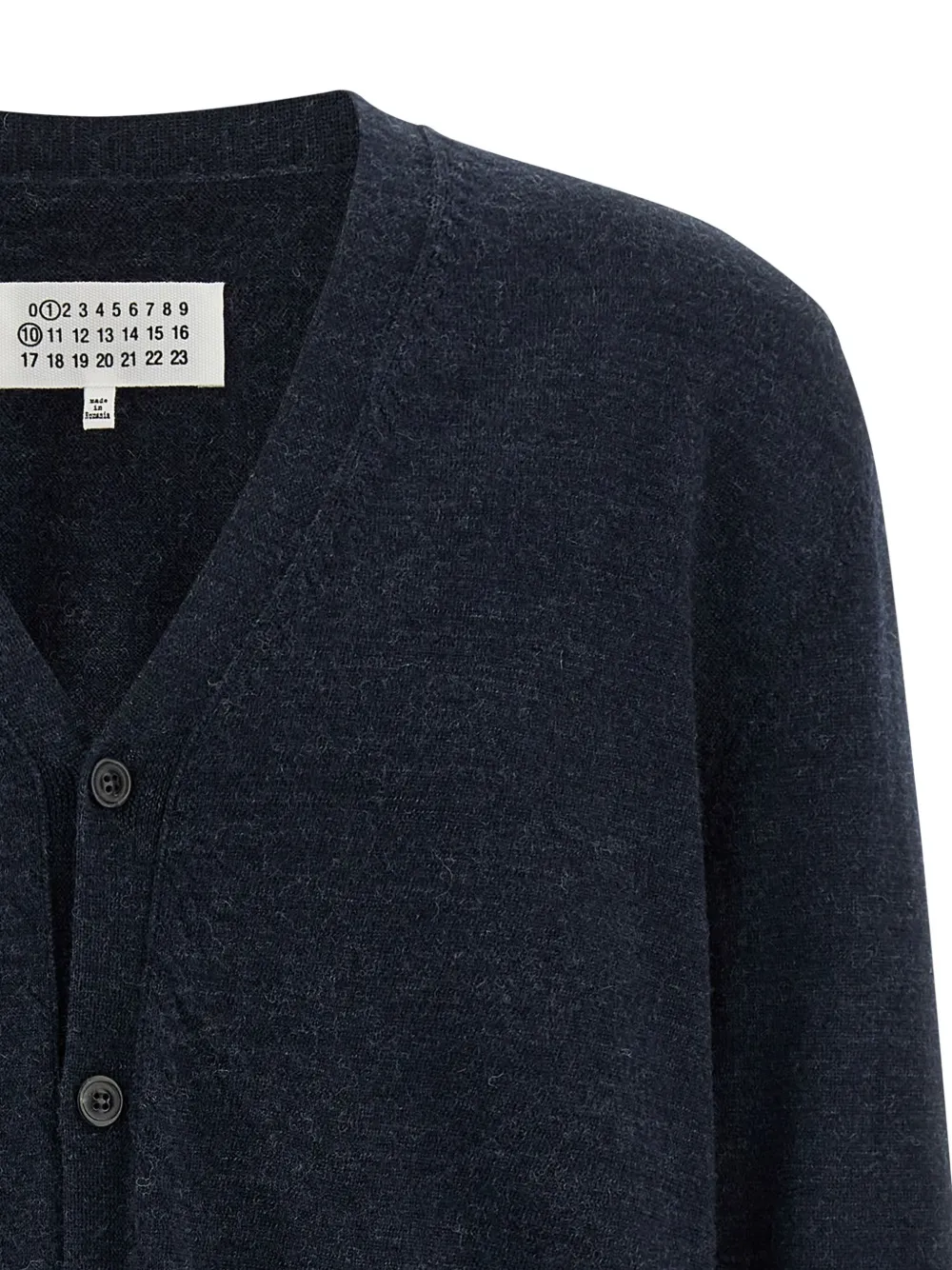 Maison Margiela Vest met elleboogpatch en V-hals Blauw