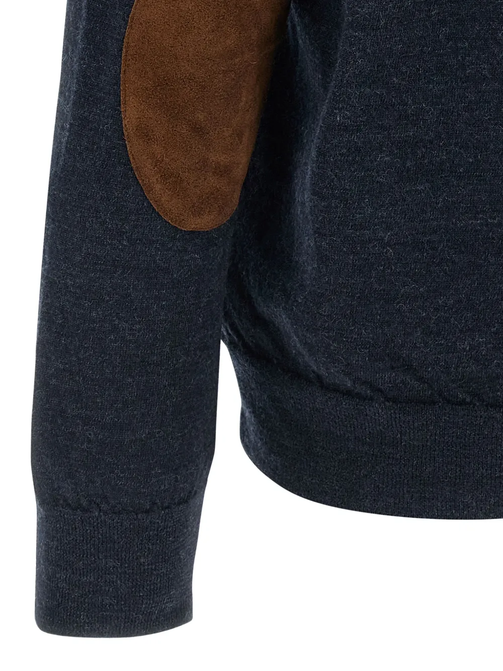 Maison Margiela Vest met elleboogpatch en V-hals Blauw