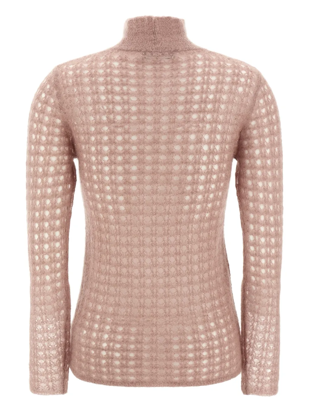 Fabiana Filippi high-neck crochet sweater Beige