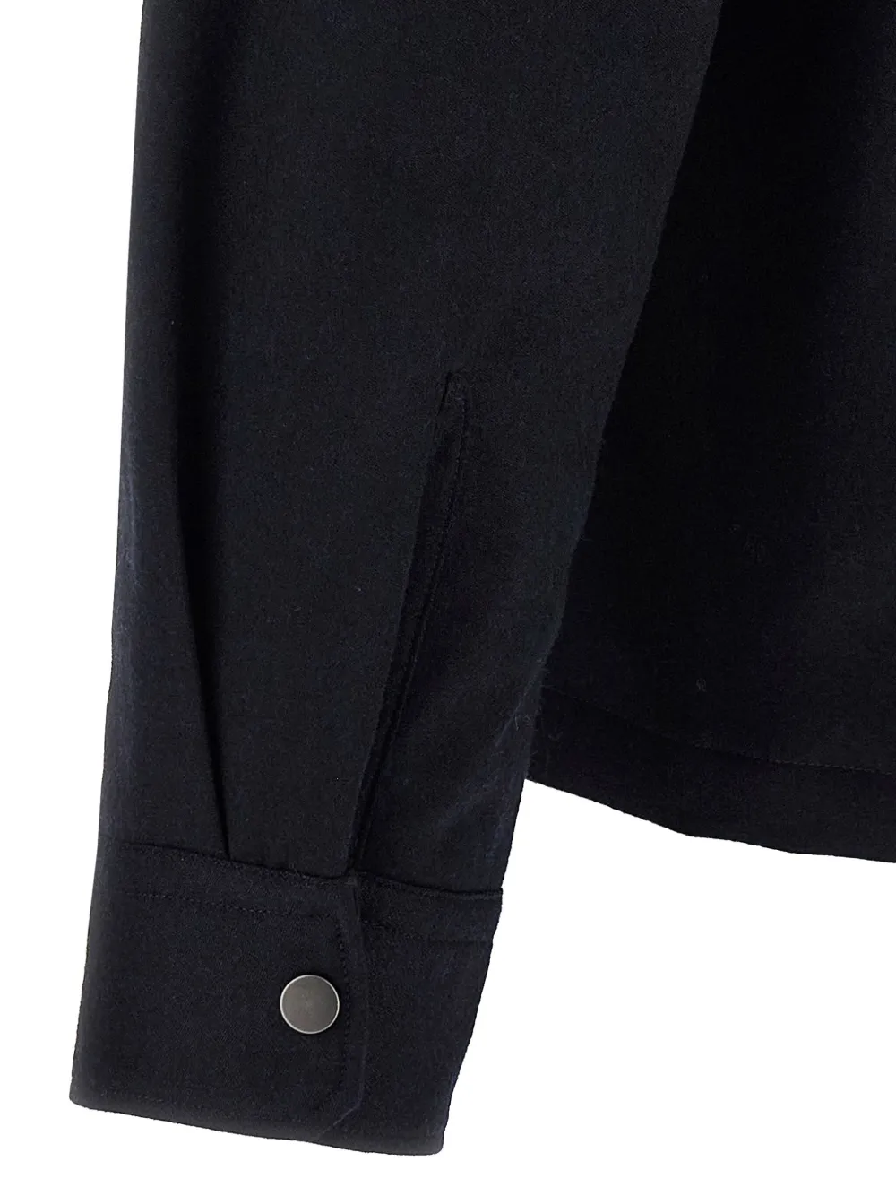 Zegna Wollen overhemd met ritszak Blauw