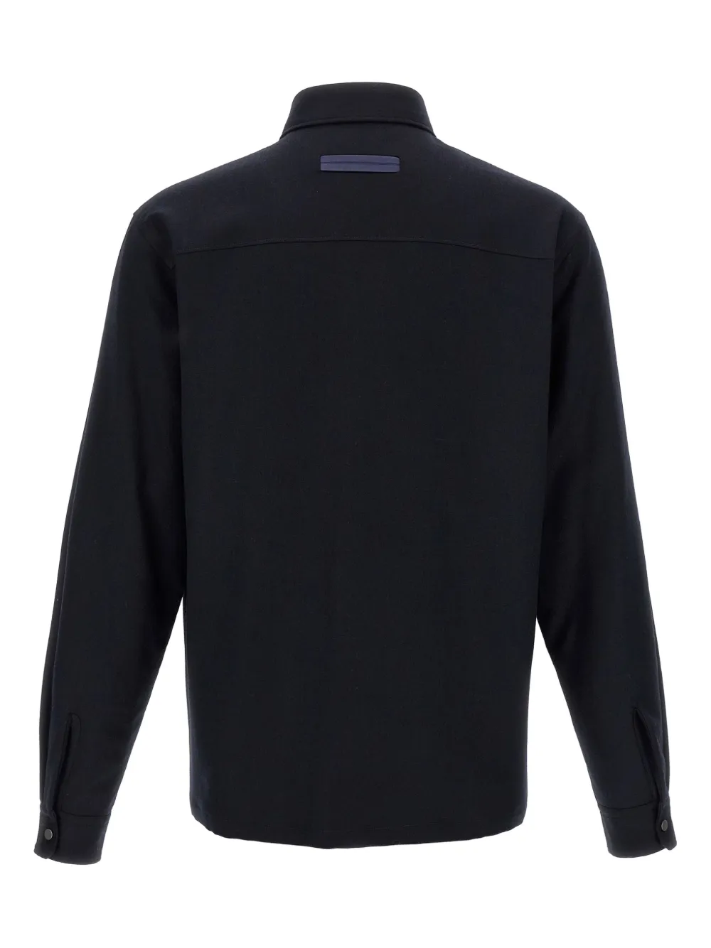 Zegna Wollen overhemd met ritszak Blauw