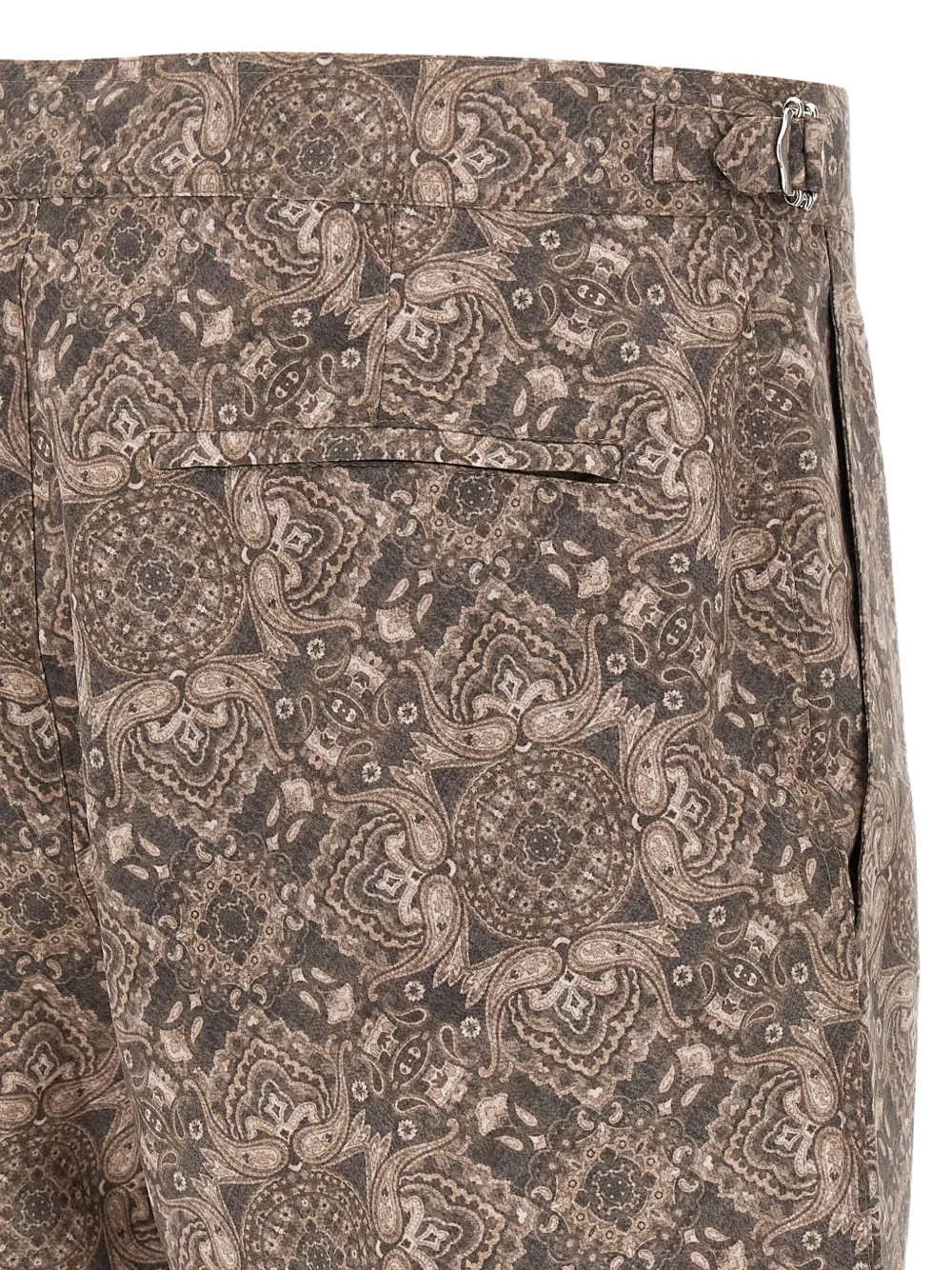Brunello Cucinelli Zwembroek met paisley-print Bruin