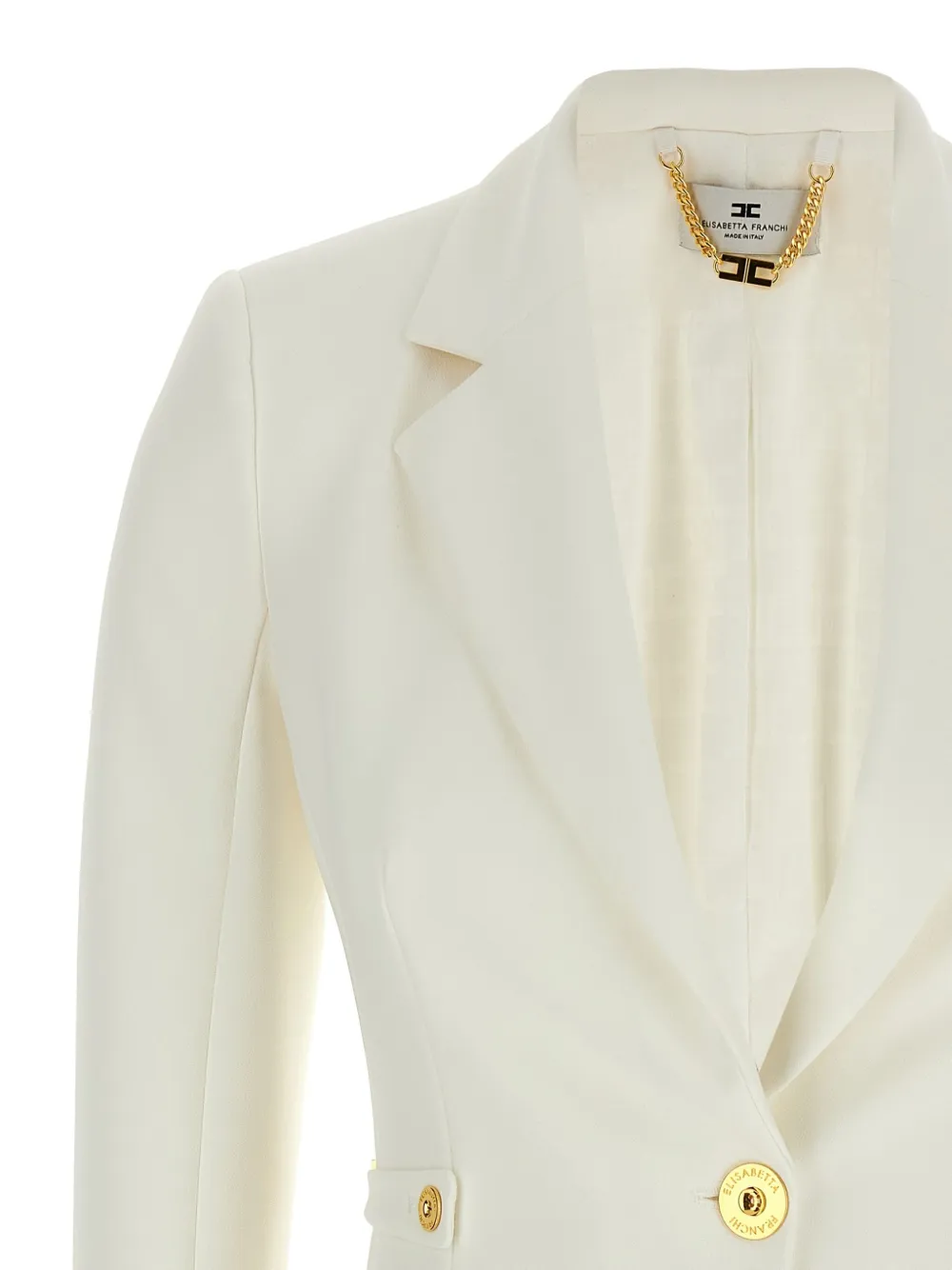 Elisabetta Franchi single-breasted blazer Wit