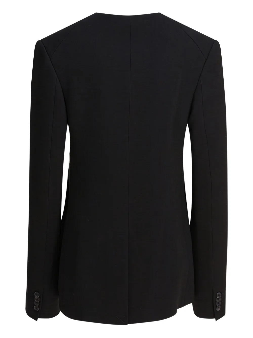 KHAITE button-front tailored jacket Zwart
