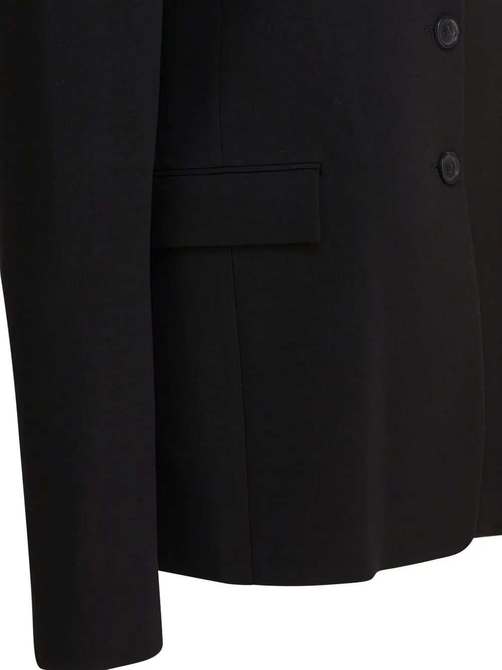 KHAITE button-front tailored jacket Zwart