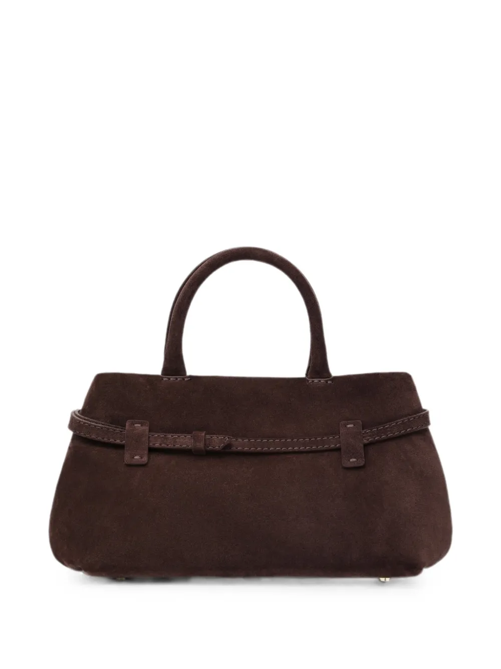 Manu Atelier Le Cambon 25 suède handtas met gespband Bruin