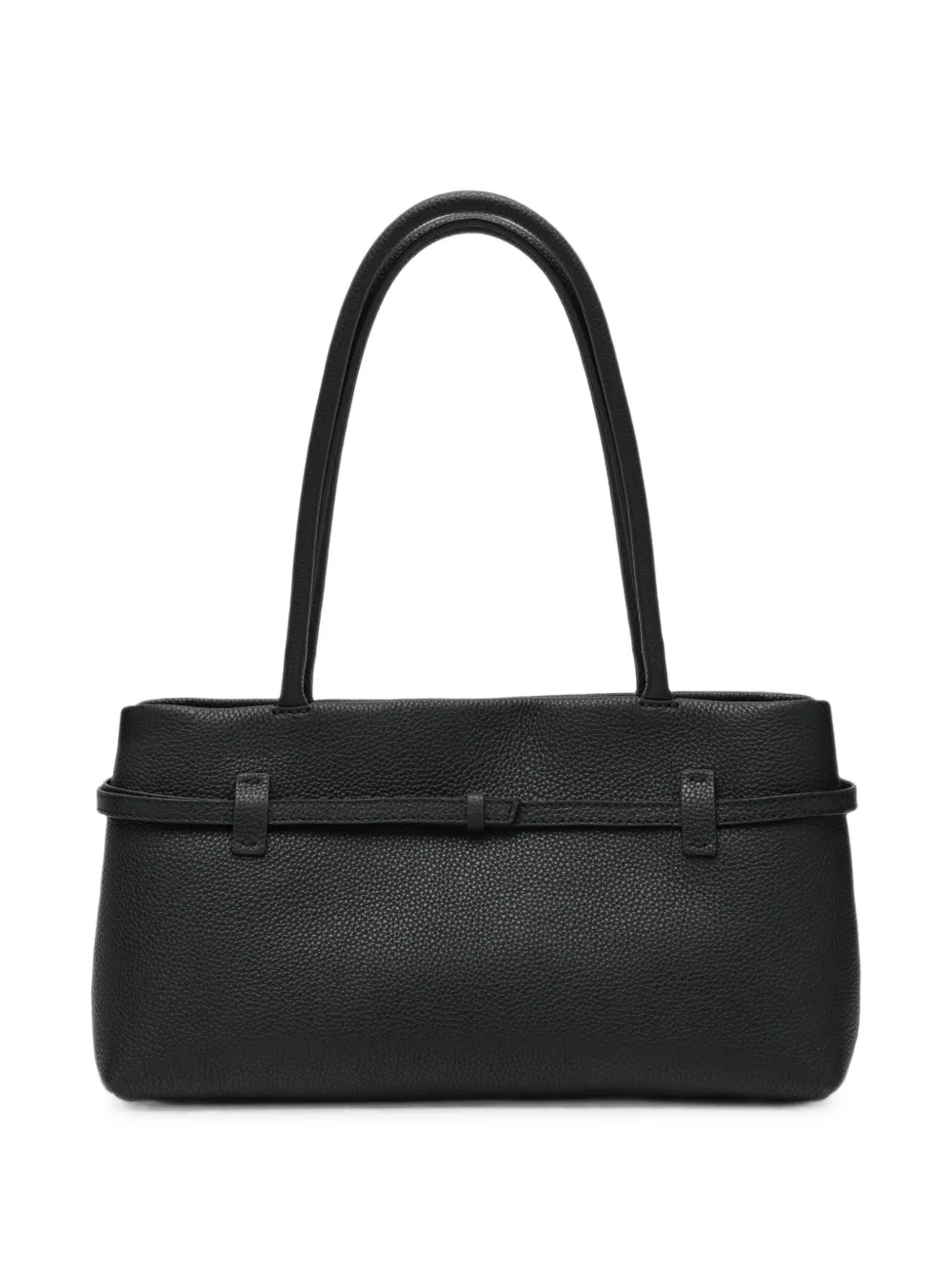 Manu Atelier Shopper met gespbandje en handvatten Zwart