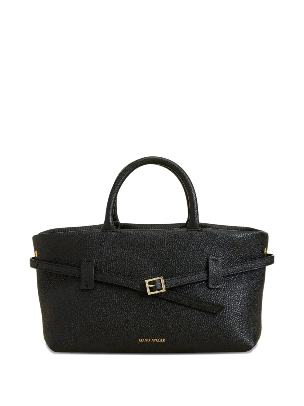 Manu Atelier Le Cambon buckle-strap leather tote bag Zwart