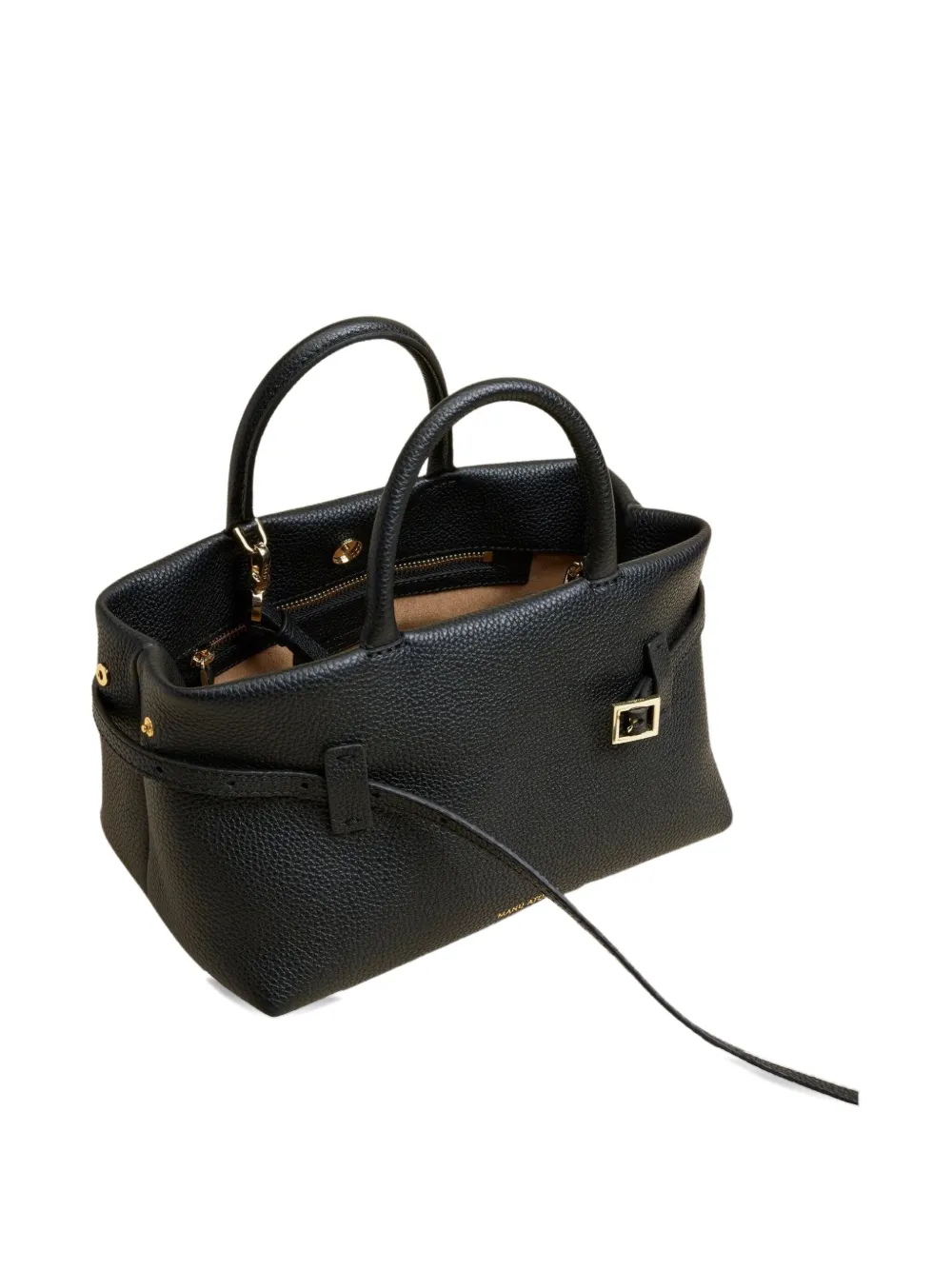 Manu Atelier Le Cambon buckle-strap leather tote bag Zwart