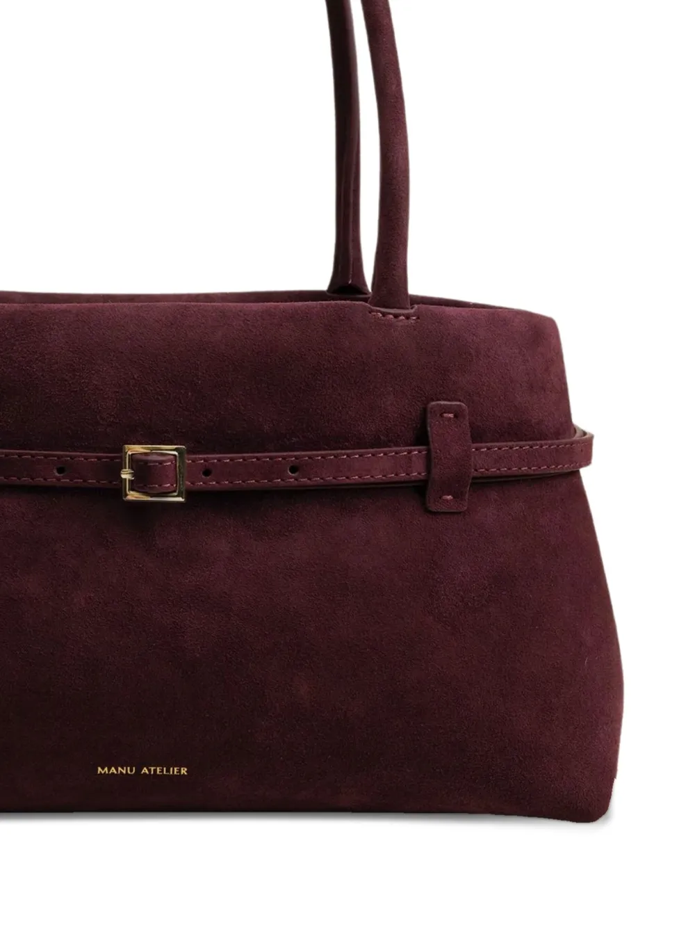 Manu Atelier Le Cambon East West suède shopper - Rood