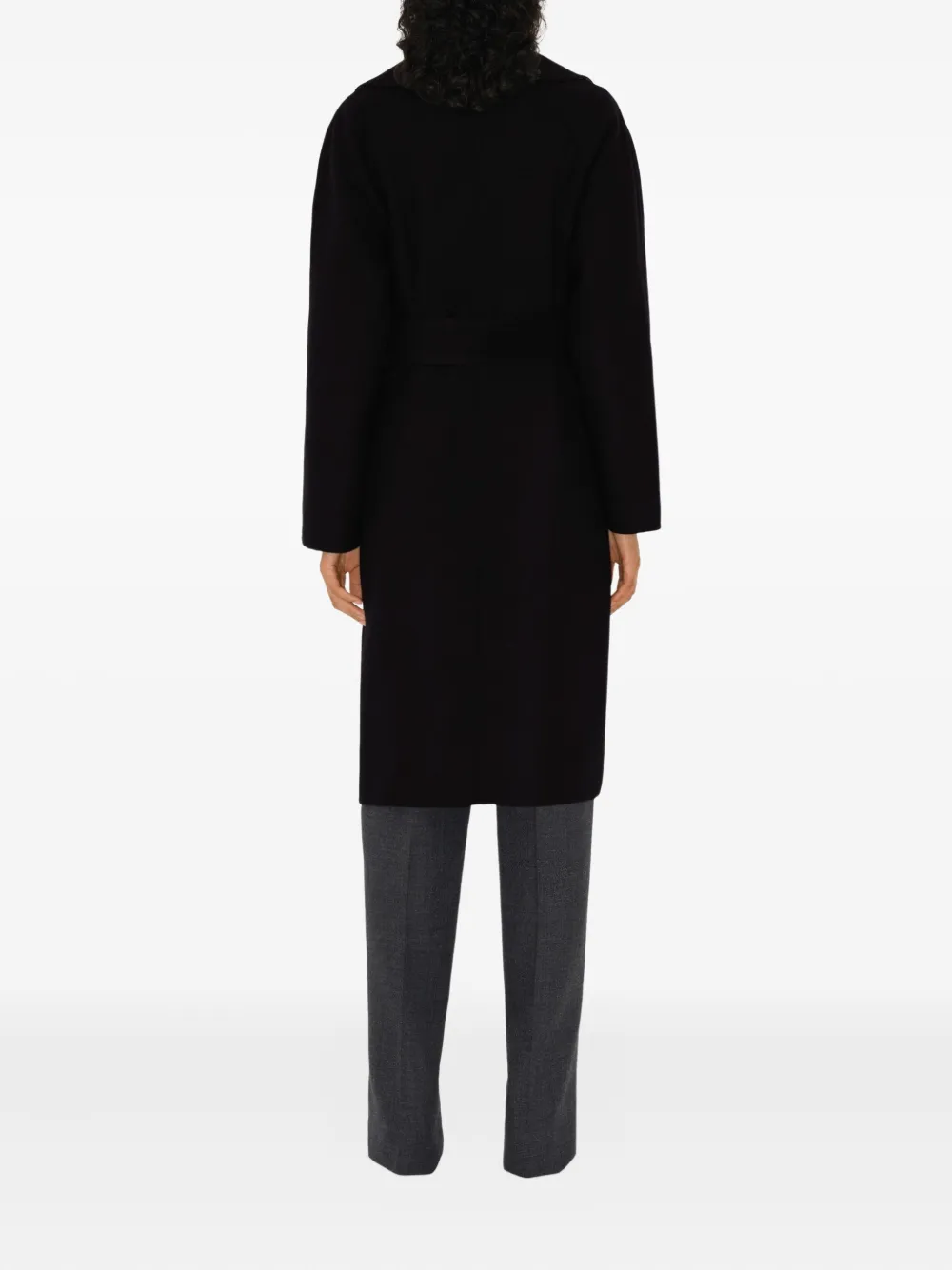 Burberry belted reversible wool coat Zwart
