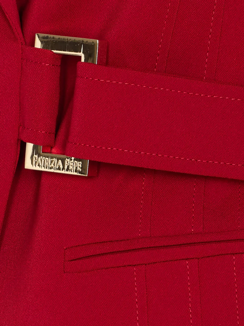 Patrizia Pepe belted-waist blazer Rood