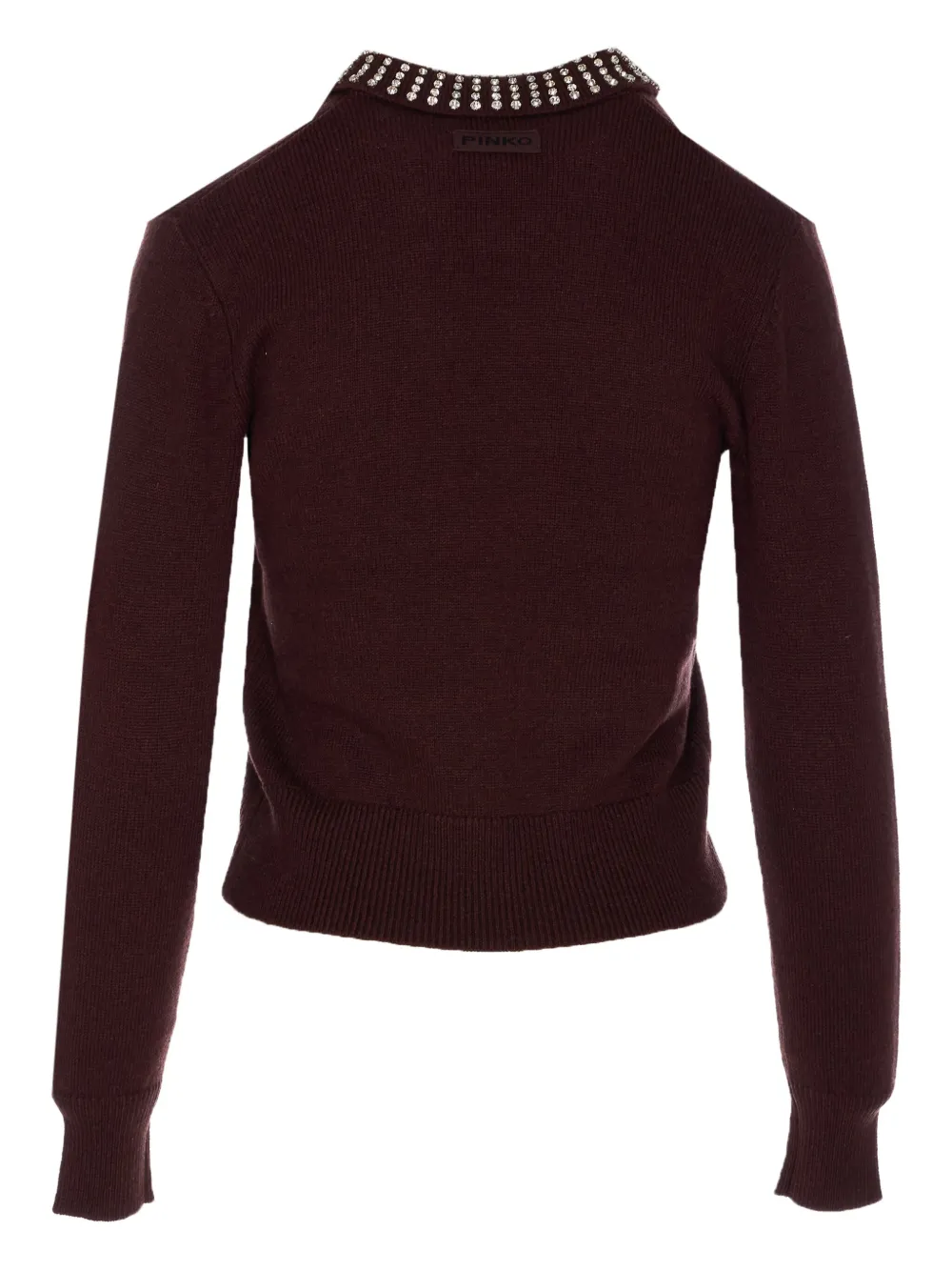 PINKO crystal-embellished crew-neck sweater Bruin